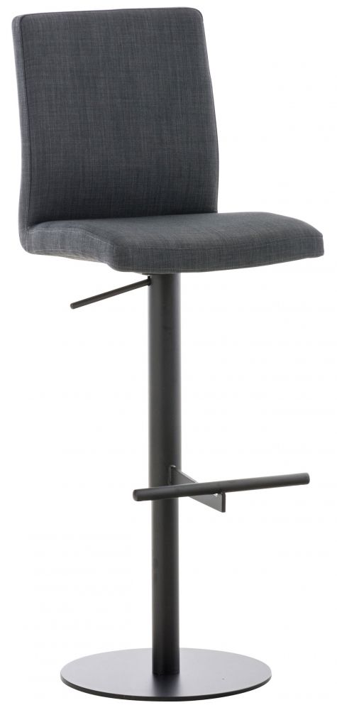 BHM Germany Barová stolička Cadiz, textil, čierna / tmavo šedá